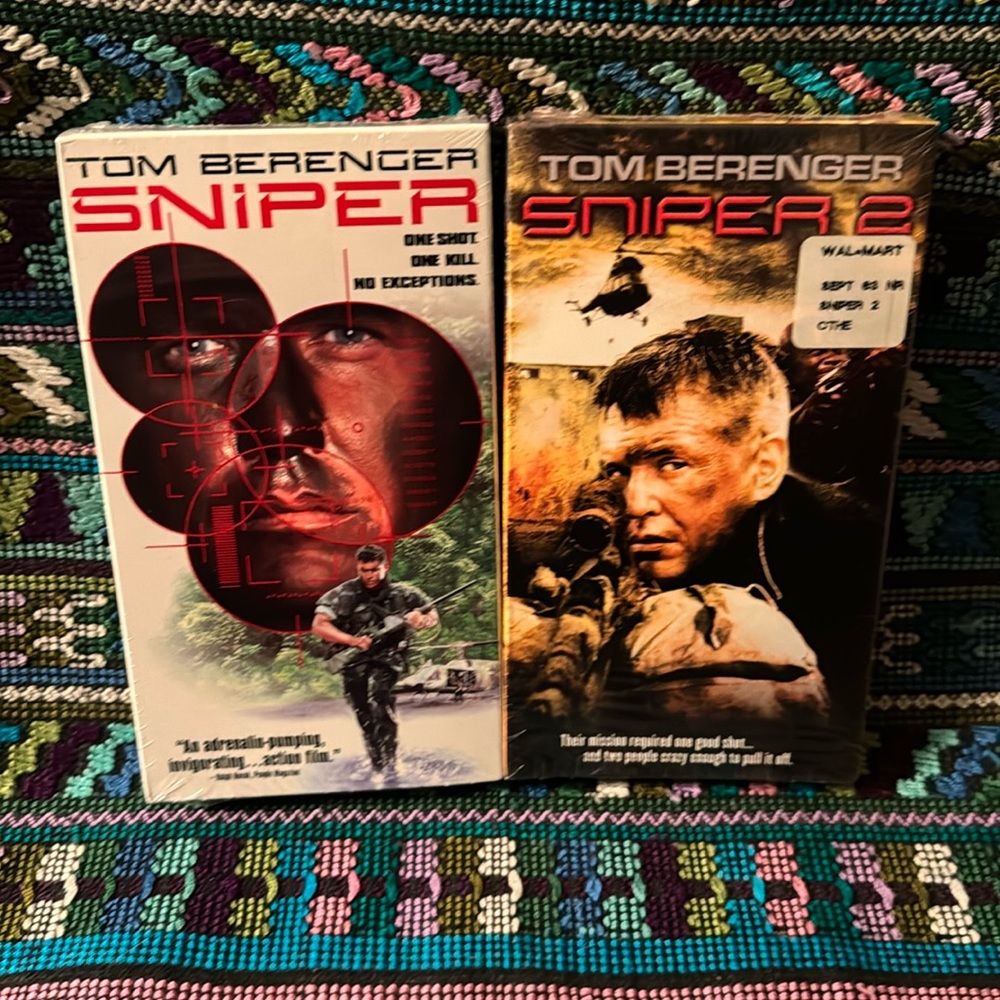 📼 SNIPER & SNIPER 2 action movies 🍿 on VHS. Unopened, factory sealed. Videos!!